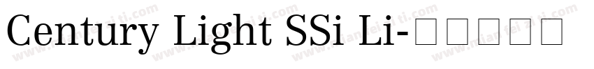 Century Light SSi Li字体转换